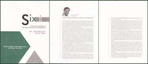 Scope of creating visual throb in the heart of the spectators - A critical analysis of art practice of six artist of Odisha -  published in art catalog of SIX-I in 2017